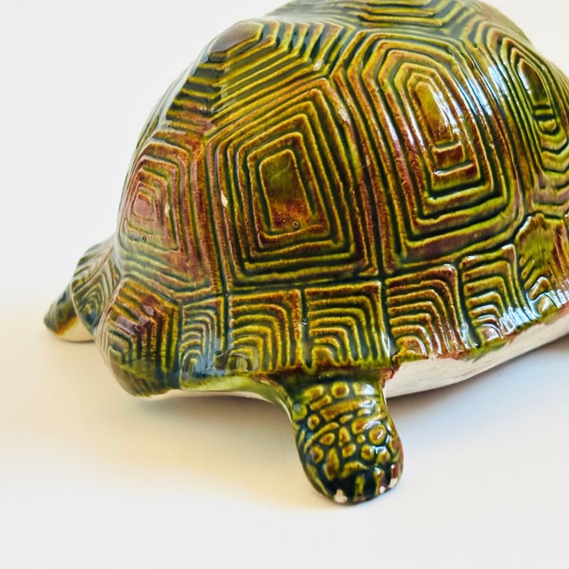 Mid Century Hand Made Ceramic Turtle - Signed and Dated 1977 For Sale - Image 11 of 14
