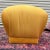Postmodern 1980 Marge Carson Style Souffle Pouf Ottoman in Gold For Sale - Image 3 of 8