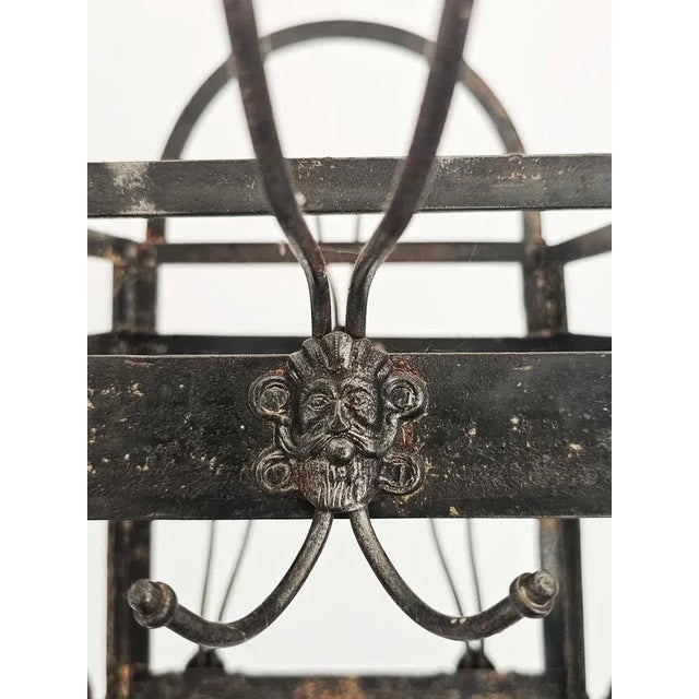 Art Nouveau Coat Stand in Wrought Iron, 1890s For Sale - Image 6 of 11
