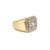 Men’s 10k Yellow Gold 1.82ct Princess & Round Halo Lab Grown Diamond Band Ring, Size 10 For Sale - Image 4 of 8