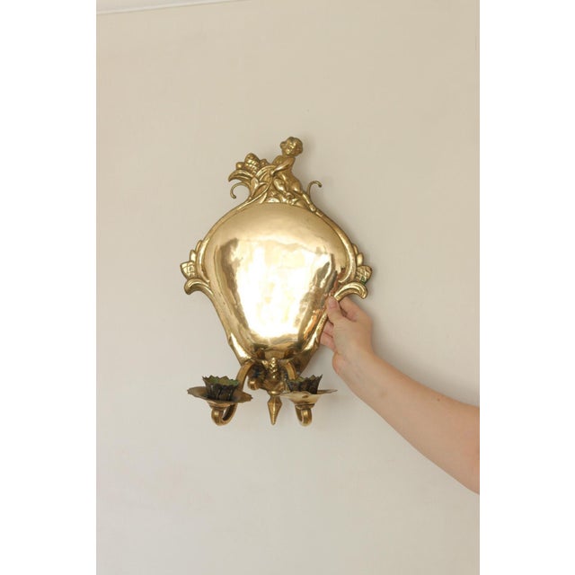 Mid-Century Swedish Brass Sconces, Set of 2 For Sale - Image 5 of 16