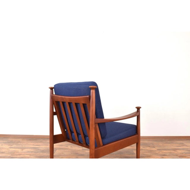 Blue Mid-Century Modern Danish Lounge Chair, 1960s For Sale - Image 8 of 12