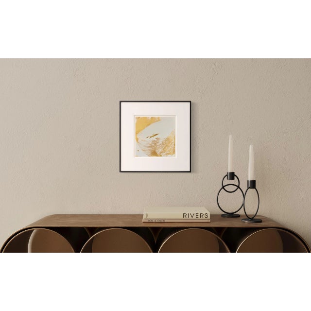 Gold No.26 Fanyu Lin 2023 Sumi Ink 6 x 6 in. (15.24 x 15.24 cm) Abstract expressionist art by Fanyu Lin, featuring...