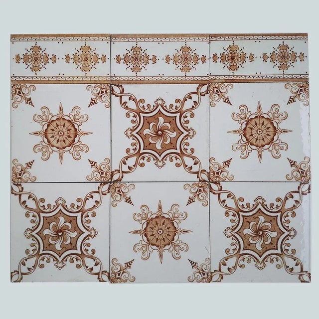 Antique Tile from Societe Morialme, 1920s, Belgium For Sale - Image 9 of 10