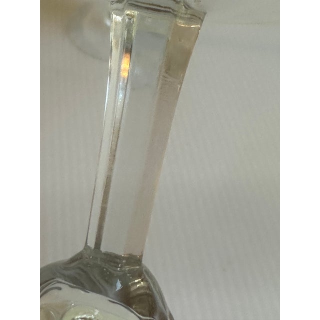 1970s "Diamant" Crystal d'Arques-Durand France 6" Tall Champagne Fluted Set of Six(6) For Sale - Image 11 of 18