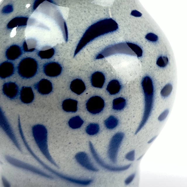 Vintage Blue & White Ceramic Pitcher Curation - Group of 5 For Sale - Image 13 of 18