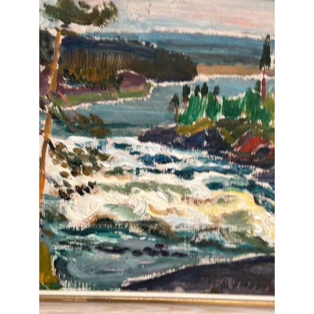 Paul Sahlin, Forsande vatten, 1950s, Oil Painting on Panel, Framed For Sale - Image 16 of 18