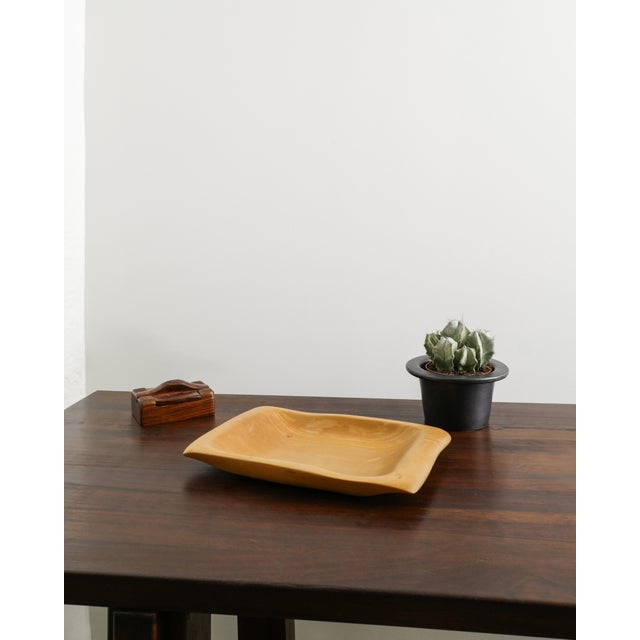 Mid-Century Modern Mid-Century French Light Wooden Tray by Alexandre Noll, 1950s For Sale - Image 3 of 5