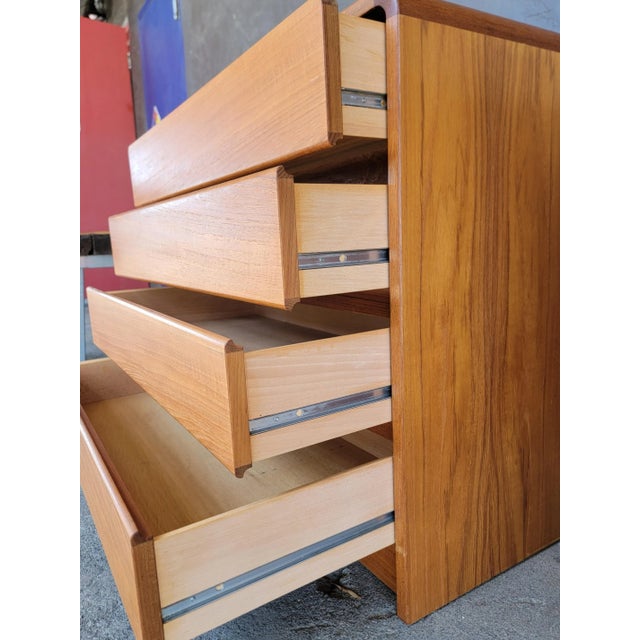 Brown Danish Modern Teak Dressers - A Pair For Sale - Image 8 of 16