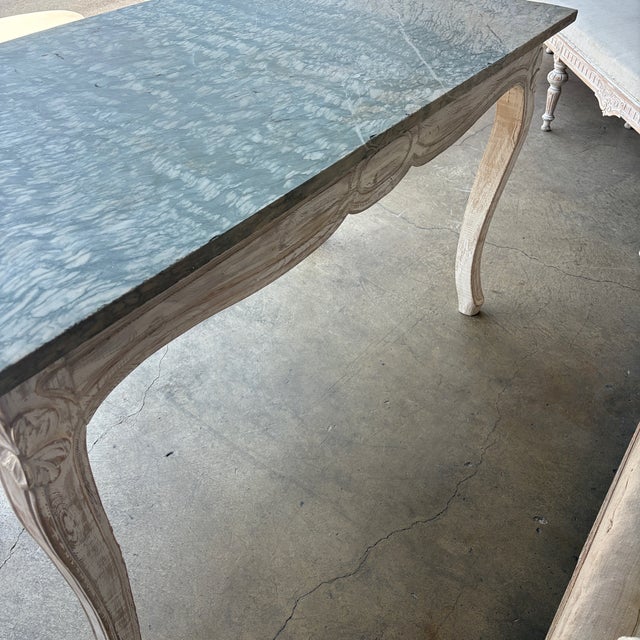Antique White 19th Century Louis XV Style French Console Table For Sale - Image 8 of 13