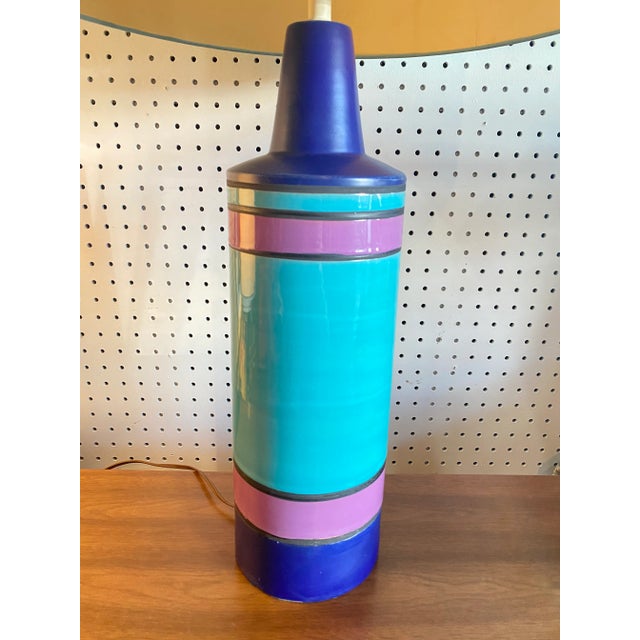 Vintage Aldo Londi Cambogia Italian Pottery Lamp for Bitossi Raymor For Sale In Tulsa - Image 6 of 12