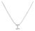 10K White Gold Diamond Accent "I" Initial Script Style Pendant Necklace For Sale