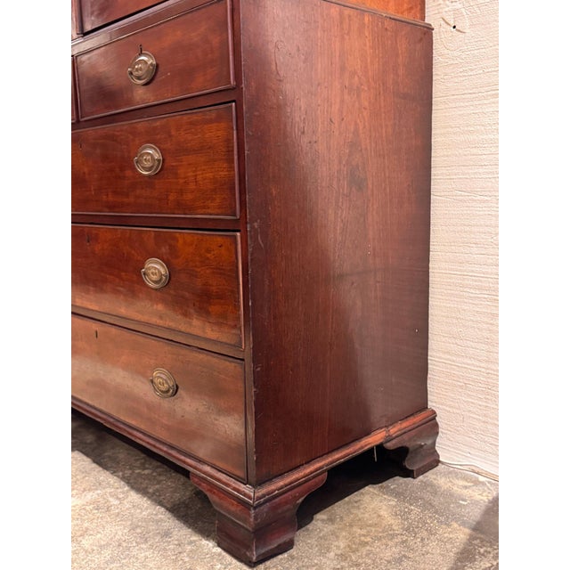 19th Century Mahogany Cabinet With Dresser Base For Sale - Image 12 of 16