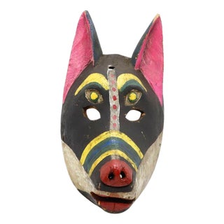 1960s Ceremonial Coyote Mask  Dance of the Morenos, Colima, Mexico For Sale