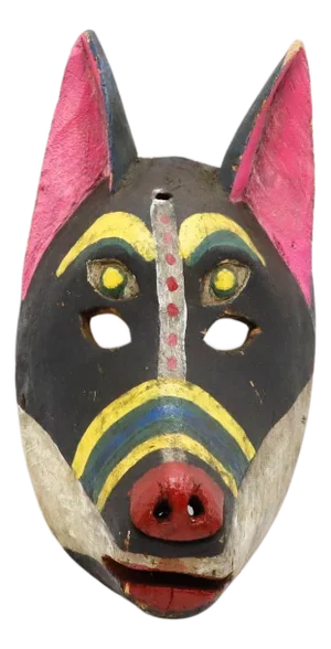 1960s Ceremonial Coyote Mask  Dance of the Morenos, Colima, Mexico