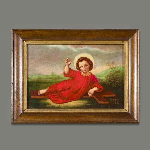 19th Century Jacques-Émile Lafon French Signed and Dedicated Religious Painting For Sale - Image 11 of 11