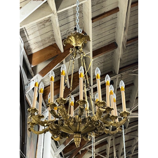 Vintage French Chandelier 16 Light For Sale - Image 11 of 12
