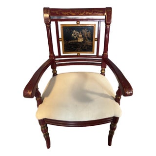 Mid 20th Century Chinoiserie Tub Chair For Sale