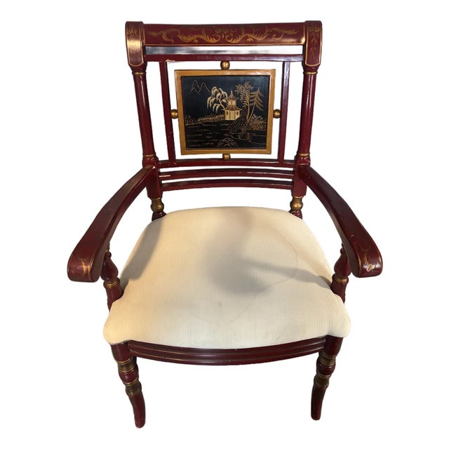 Mid 20th Century Chinoiserie Tub Chair For Sale