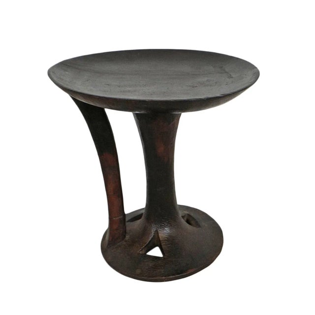 Wood Vintage Naga Serving Bowl Stool For Sale - Image 7 of 7