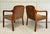 Pair of Mid-Century Danish Modern Upholserted Wood Arm Chairs For Sale In Los Angeles - Image 6 of 12