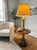 Metal 1950s Mid-Century Modern Florentine Style Wrought Iron Floor Lamp & Wood Side Table For Sale - Image 7 of 12