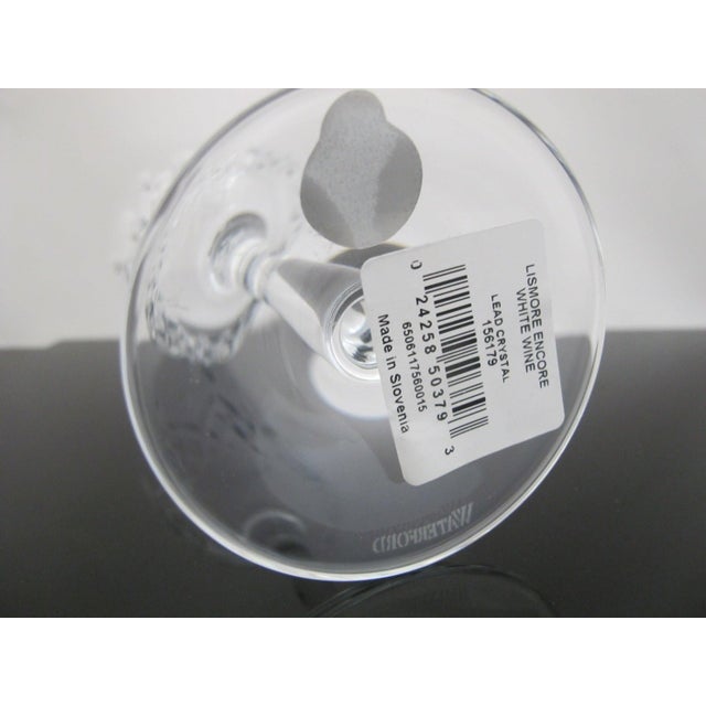 Waterford Cut Crystal Lismore Encore 7 1/4" White Wine Glass Unused Original Box For Sale In Portland, OR - Image 6 of 8