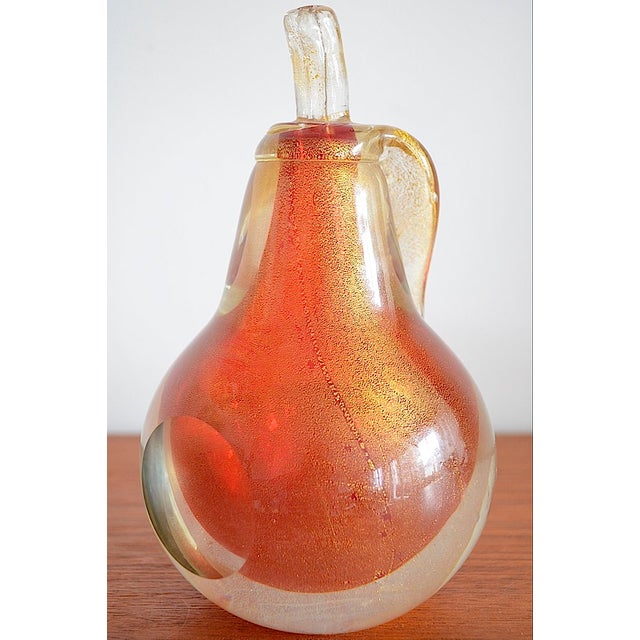 1960s Mid-Century Pear Murano Glass from Barovier & Toso, 1960s For Sale - Image 5 of 13