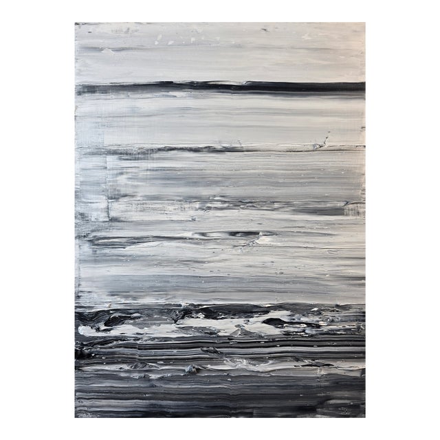 14.2" by 18.9" Original Abstract Landscape, Oil Painting by Diane Grant - Unframed For Sale