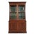Henkel Harris Georgian Carved Flame Mahogany Lighted Breakfront Bookcase Cabinet For Sale