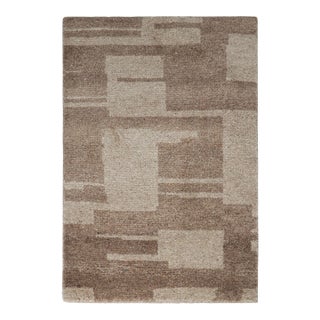 Rug & Kilim’s Contemporary Rug With Geometric Design in Beige & Brown For Sale