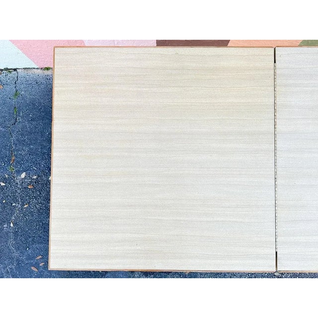 Palm Beach Regency Vintage Florida Flip Top Rattan Game Table For Sale - Image 10 of 12