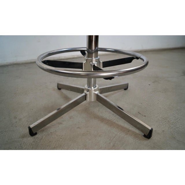 1960’s Mid-Century Modern Chrome Adjustable Counter Stool / Bar Stool For Sale - Image 11 of 12
