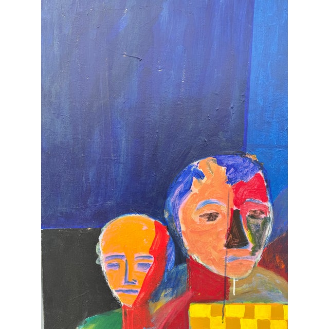 Large Contemporary Neo-Expressionist Figural Painting on Canvas For Sale In San Francisco - Image 6 of 7