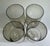 Tall Set of 4 Crystal Tawny & Clear Stem Glasses, 1970's For Sale - Image 13 of 18