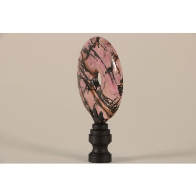 Contemporary Pink Rhodonite Lamp Finial For Sale - Image 3 of 5