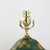 Green Vintage Green and Gold Hand Painted Tole Scalloped Hexagon Table Lamp Chinoiserie Temple Shape Pagoda Scene For Sale - Image 8 of 15