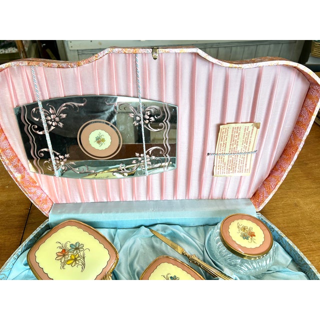 Art Deco Vintage 7 Piece Vanity Set 1930's For Sale - Image 3 of 13