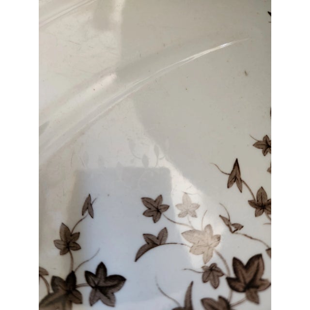 Ceramic Antique Royal Worcester Brown Ivy Meat Platter For Sale - Image 7 of 9