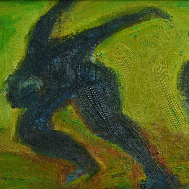 1960s R. Dagstrom, Swedish Painting of Dancing Women in Green Field, Oil on Canvas, Framed For Sale - Image 5 of 18