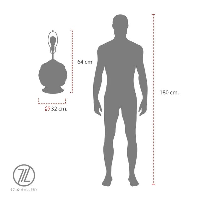 Glass 1950s Mercury Table Lamp by Odilon Avalos For Sale - Image 7 of 7