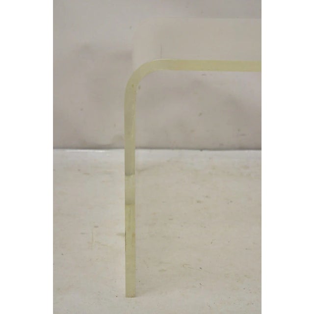 1960s Vintage Mid Century Modern Lucite Waterfall Coffee Table For Sale In Philadelphia - Image 6 of 12