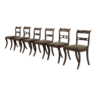 19th Century Set Of Six Regency Sabre-Leg Chairs For Sale