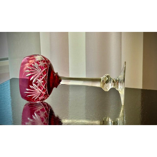 1920s French Massenet Crystal Hock Glasses by Saint-Louis, 1920, Set of 6 For Sale - Image 5 of 18