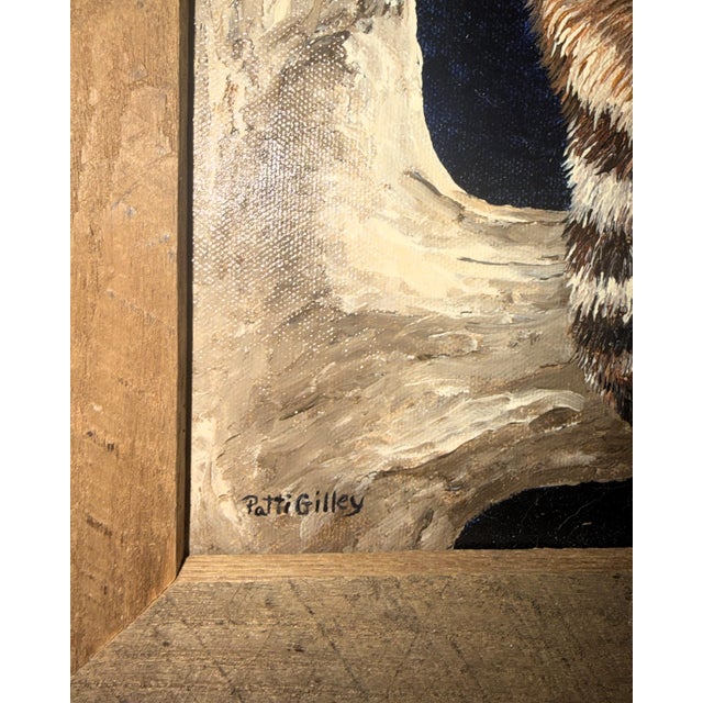 Original Wildlife Painting Pair by Patti Gilley – "Night Crawler" & "Peek-a-Boo" Raccoon Art For Sale - Image 11 of 18