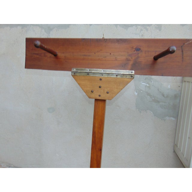 Brown Wooden Stand Or Hanger, 1950s For Sale - Image 8 of 14