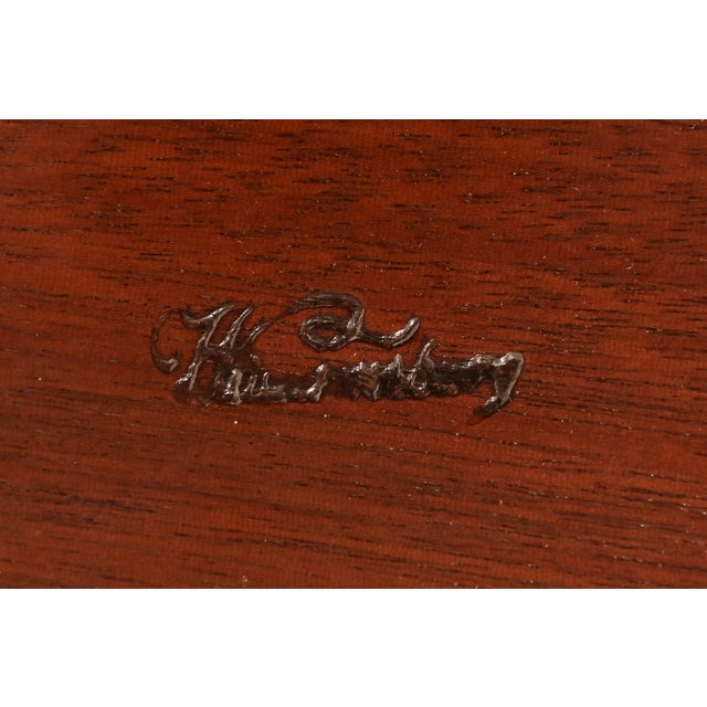 Kittinger Georgian Solid Mahogany Double Pedestal Extension Dining Table For Sale - Image 13 of 15