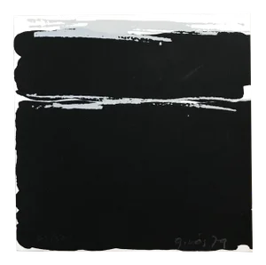 1979 Abstract Black and White Lithograph by Albert Girós