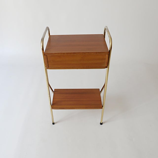 Mid-Century Modern Vintage Bedside Table by Jacques Hitier, 1960s For Sale - Image 3 of 10