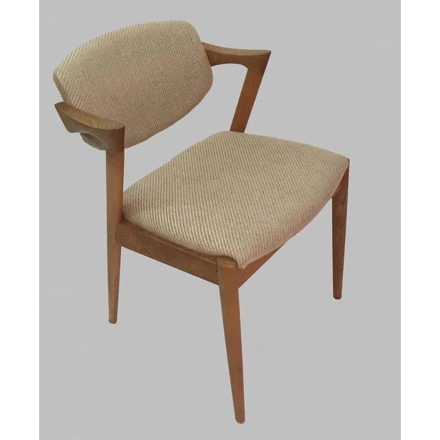 Gold Oak Dining Chairs by by Kai Kristiansen for Andersen Møbelfabrik, Customizable Reupholstery, 1960s, Set of 8 For Sale - Image 8 of 10